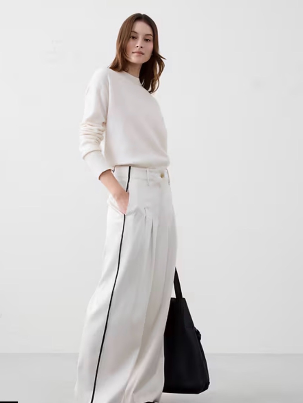 Banana Republic Factory Straight Ultra High Rise Satin Trouser - sz 10